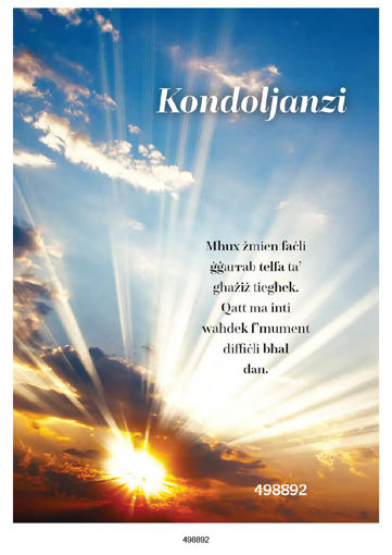 Picture of KONDOLJANZI MHUX ZMIEN FACLI GGARRAB TELFA TAGHAZIZ TIEGHEK